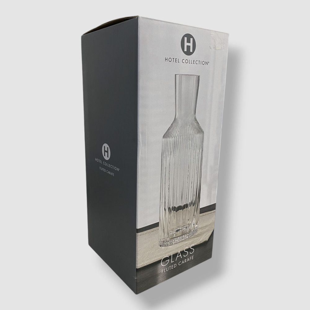 Hotel Collection Clear Fluted Carafe