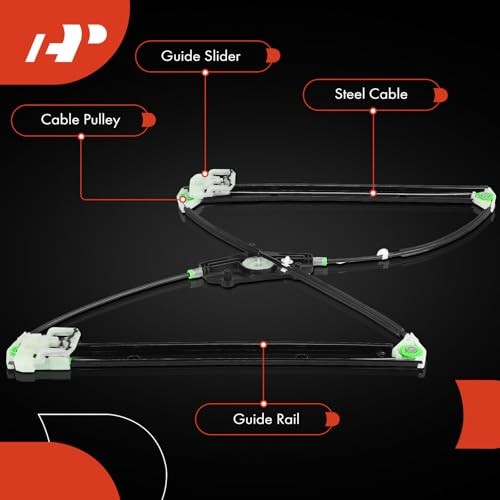 Electric Power Window Regulator Without Motor Front Passenger Side (RH)