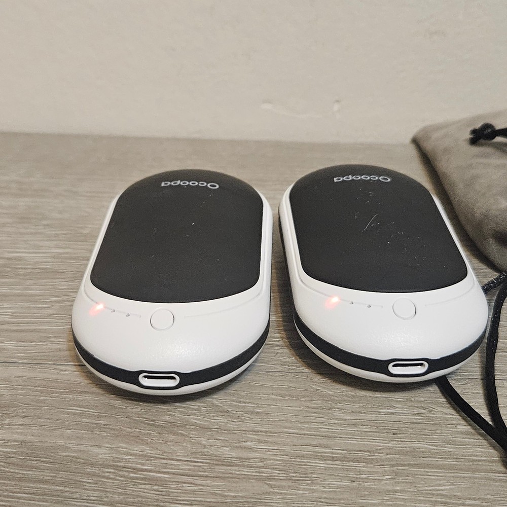 2 CooPa Rechargeable Hand Warmer Recyclable Portable Adjustable Pocket Sized