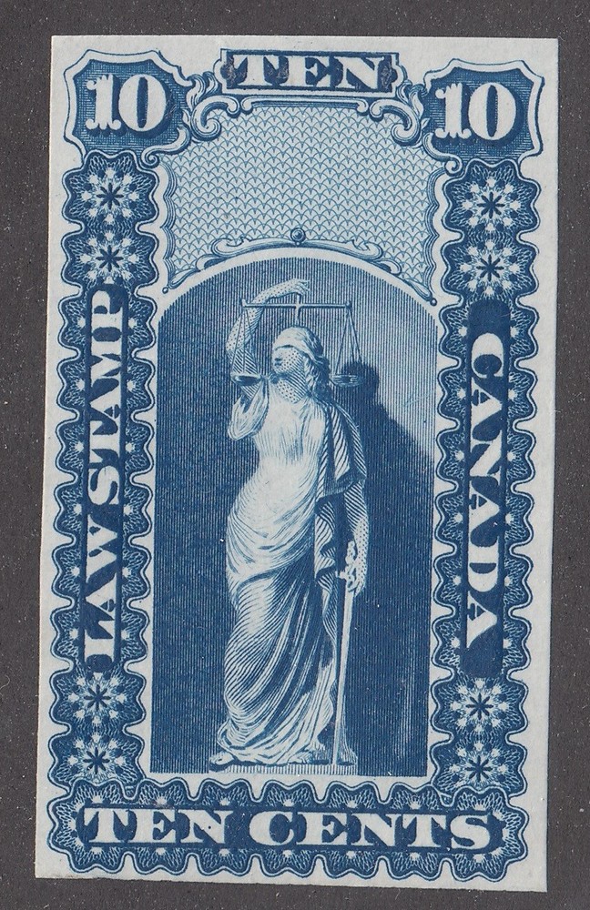 Canada Revenue OL/QL 10¢ Blue (Trial Colour)