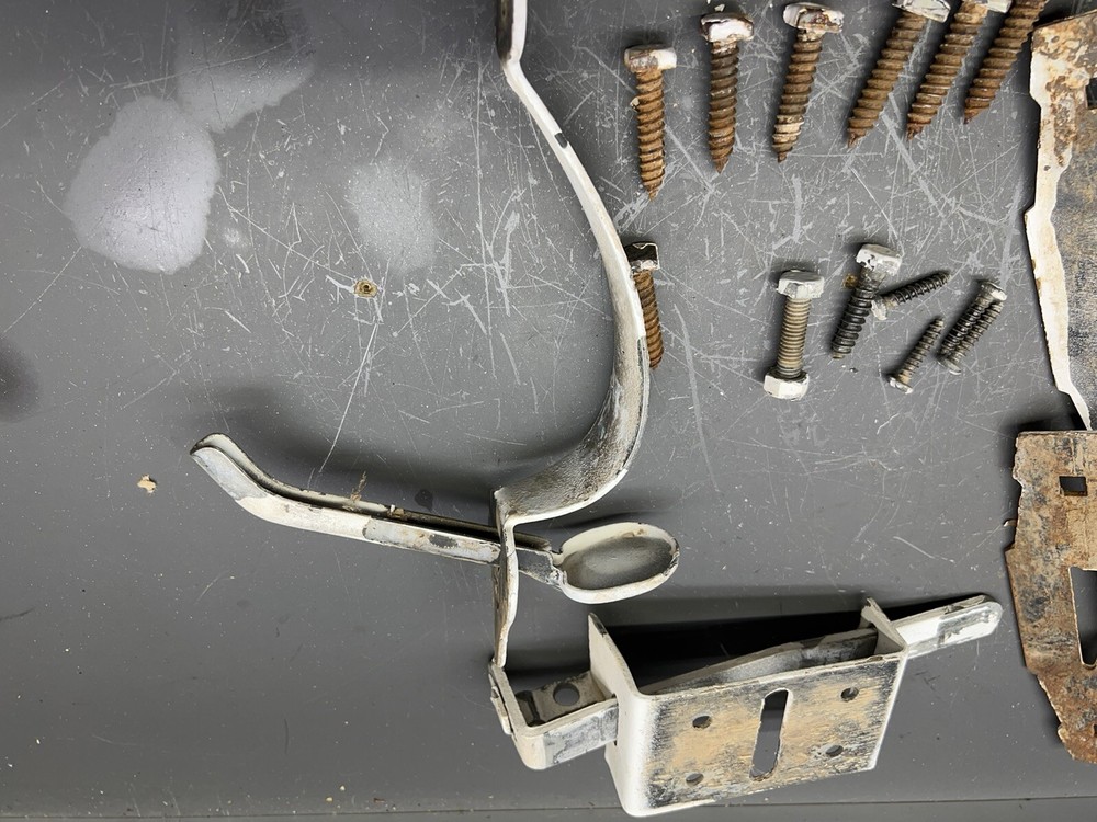 Old VINTAGE Gate hinges and￼ Latch Lock