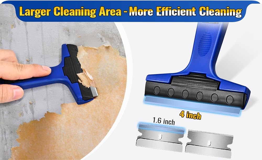 Blade Scraper, Scraper Tool Extra Replacement Metal Blades,