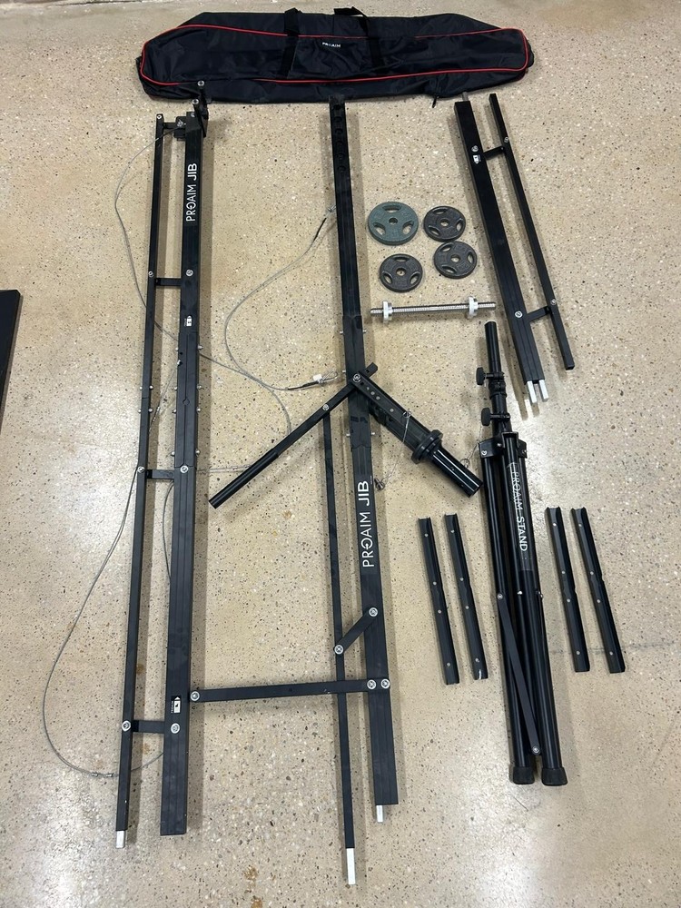Proaim 14ft Camera Jib Crane with Stand — Complete Set (weights included)
