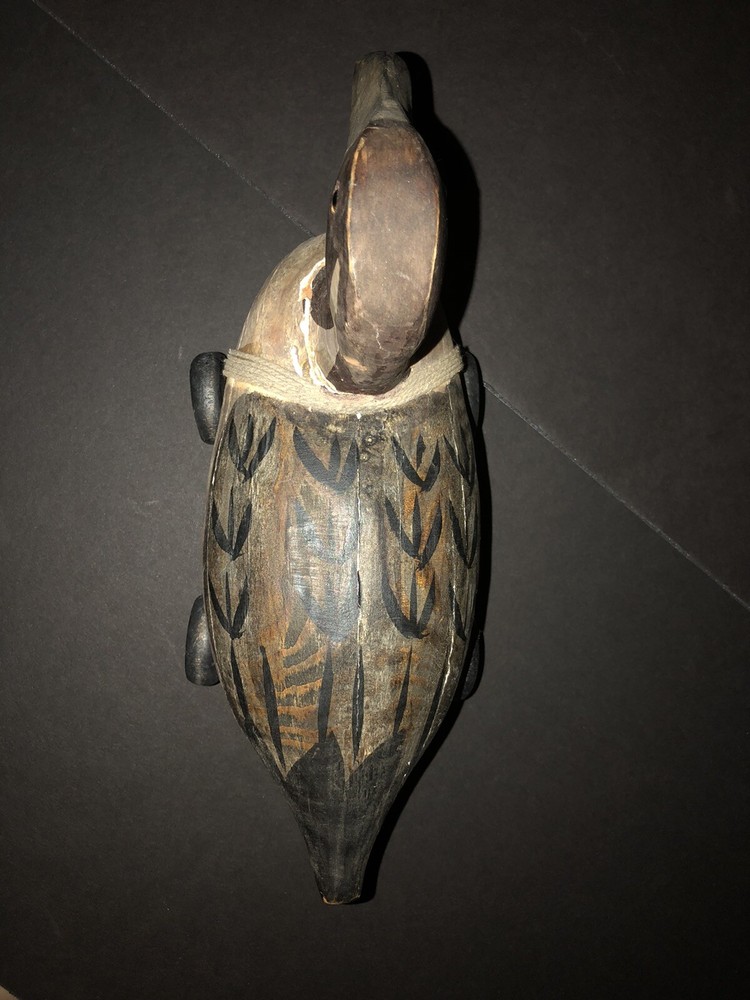 Vintage Solid Wood Decoy Duck Pull Toy