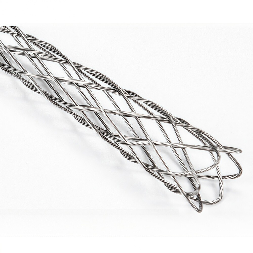 1/2" Cable Pulling Grip Mesh Sock Galvanized Steel Wire Traction Net Sleeve