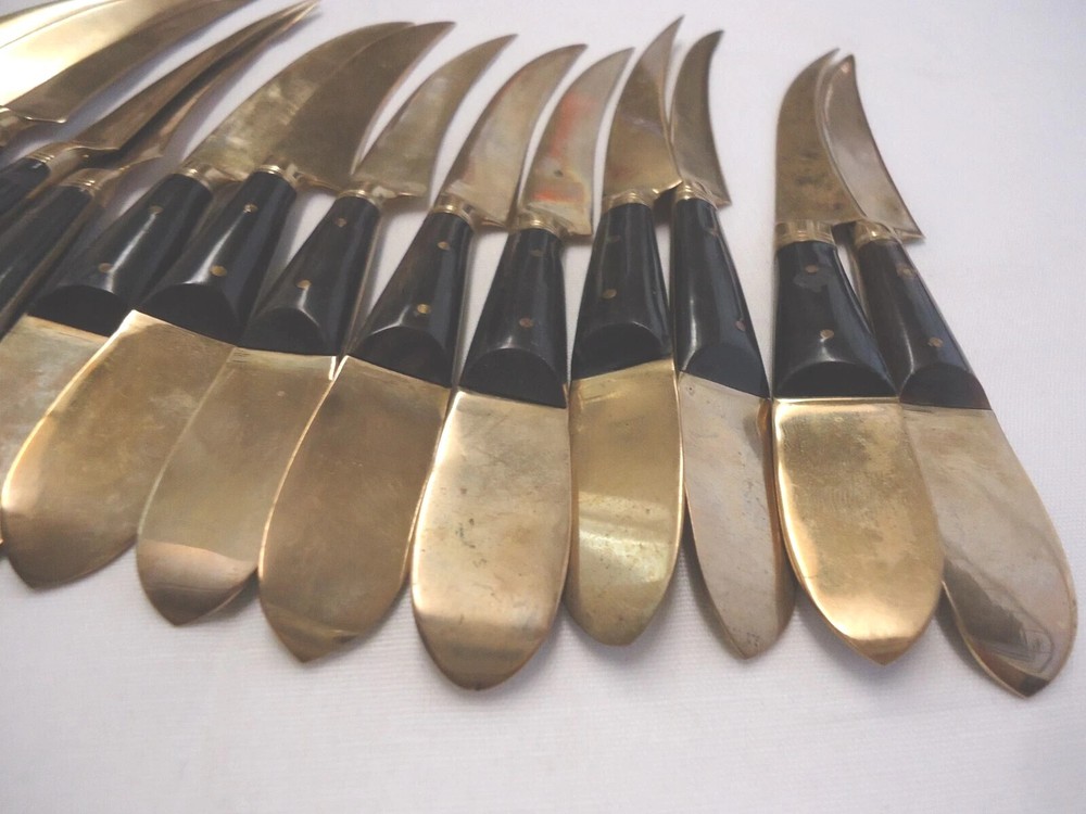 BRASS BRONZE FLATWARE 16-PIECES