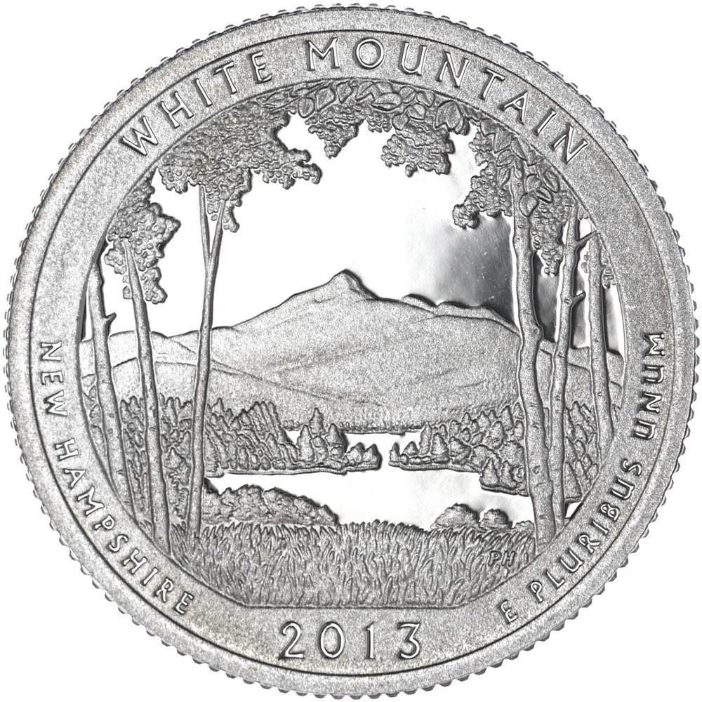 2013 S National Parks Quarter White Mountain Gem DCam Proof CN-Clad
