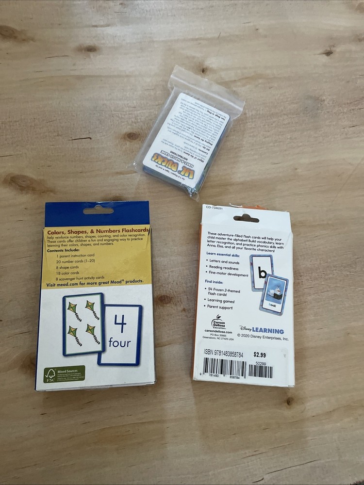 Assorted Learning Flash Cards And Game