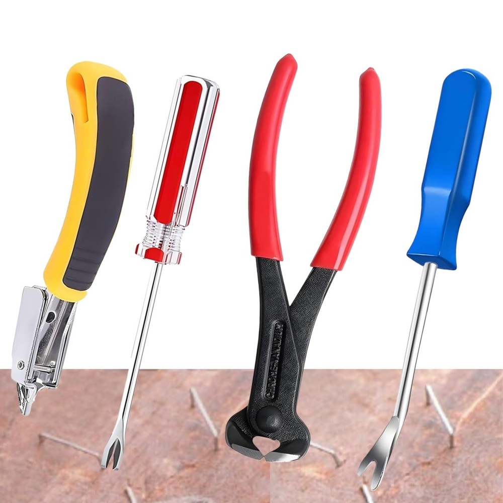 Upholstery Carpet Staple Remover and Nail Puller Remover Tool Set - Staple Pu...