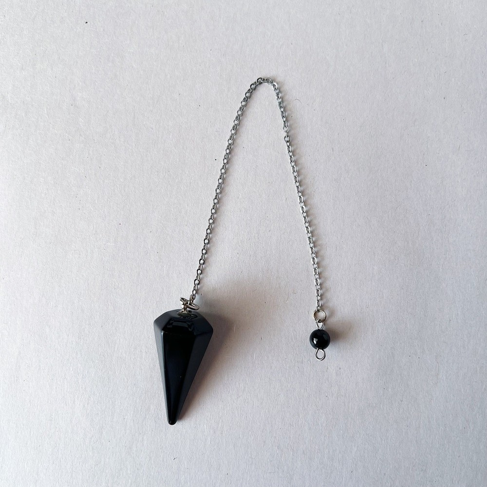 Black Onyx Pendulum Gemstone Meditation Dowsing