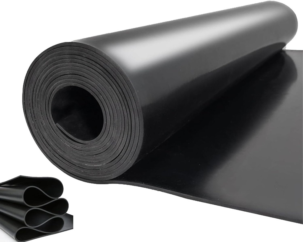 Solid Rubber Roll Sheet 3.3X9.8Ft Neoprene Rubber Rolls 1/8" Thick Heavy Duty Se