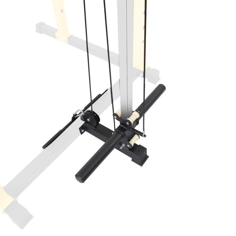 1000 Lb Capacity Adjustable Power Cage Rack Lat Pull Down Cable Crossover New