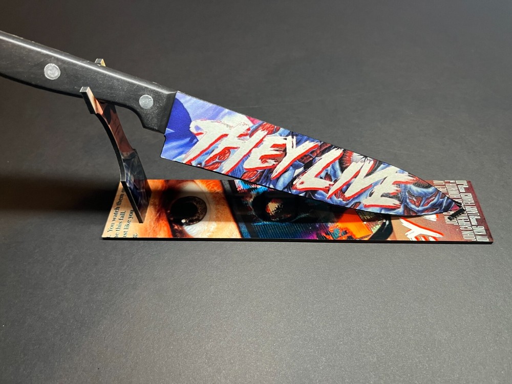 They Live 1986 Kitchen Knife With Stand