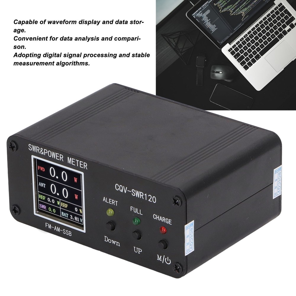 SWR Power Meter 120W Digital Display Standing Wave Meter Frequency Tester