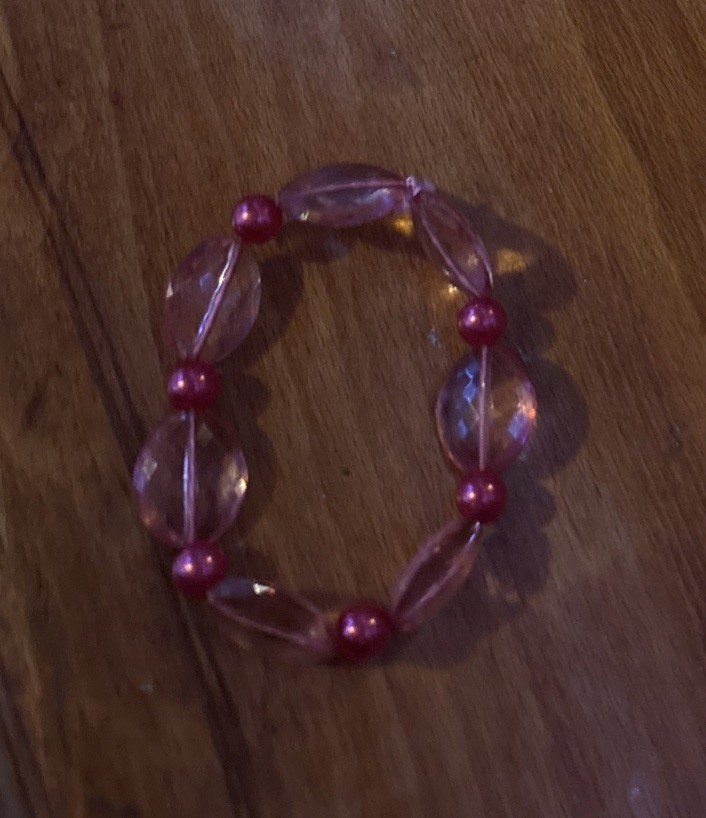 Handmade Pink Beaded Bracelet