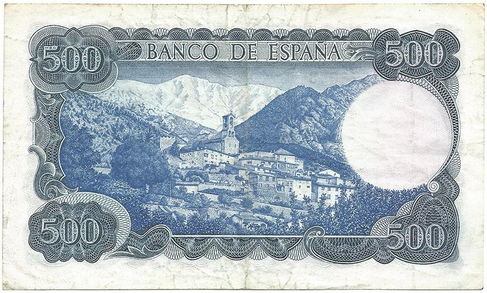 1971 SPAIN Crispy Nice OVERSIZE "500 PESETAS" Note & OVERSIZE HOLDER INCLUDED