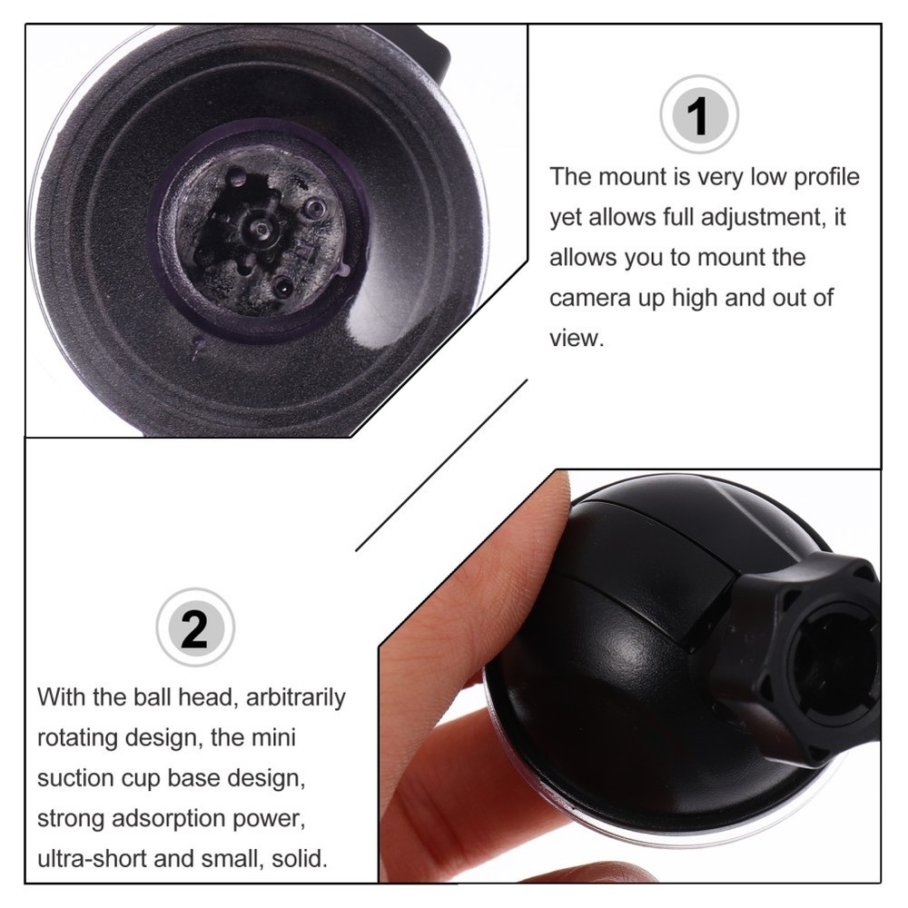 2 Pcs Car Windshield Suction Cup Mount Bracket Dash Board Camera