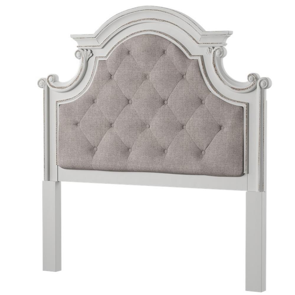 Magnolia Manor White Twin Uph Panel Headboard
