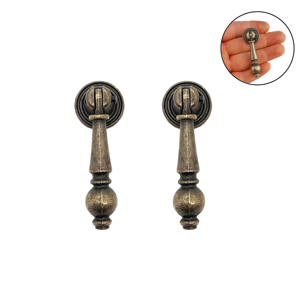 2/5/10Pcs Retro Drop Pull Handle Cabinet Pulls Kitchen Cupboard Door Drawer Knob