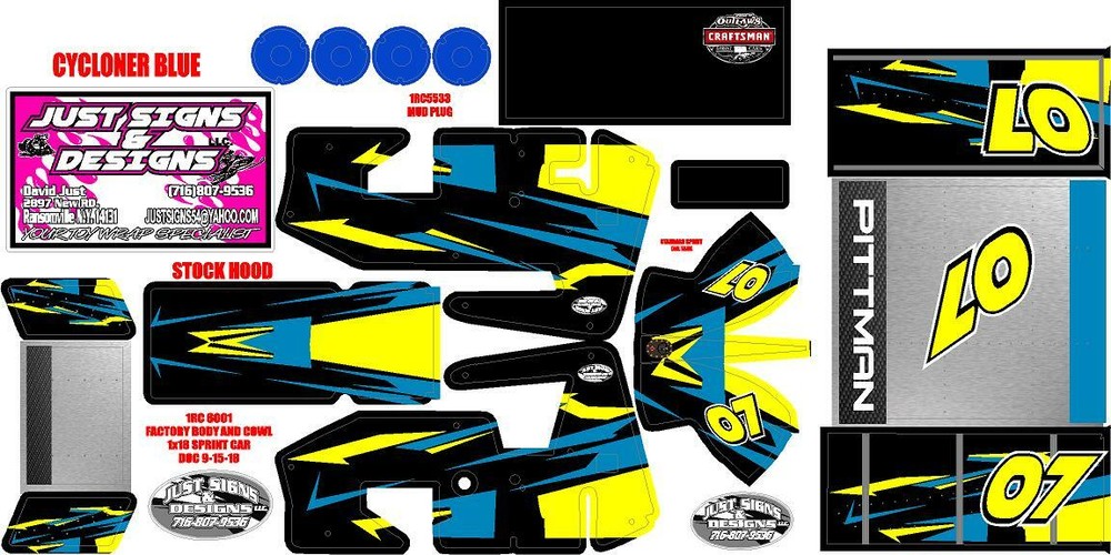 1RC SPRINT WRAP CYCLONER  THEME WRAP KIT