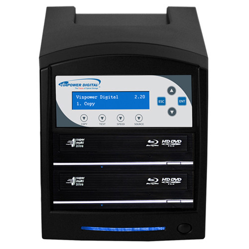 2 Target Network Blu-ray DVD CD Duplicator USB 3.0 + 500GB HDD SharkNet-2T-BD-BK