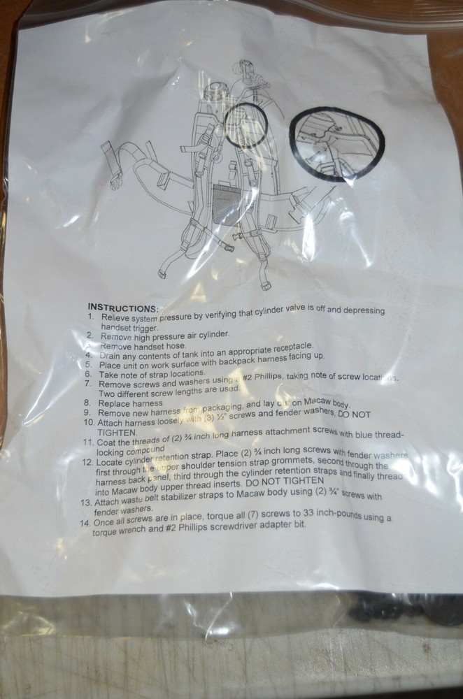 Intelagard Macaw Portable Compressed Air Foam System Decon Unit **Harness Only**