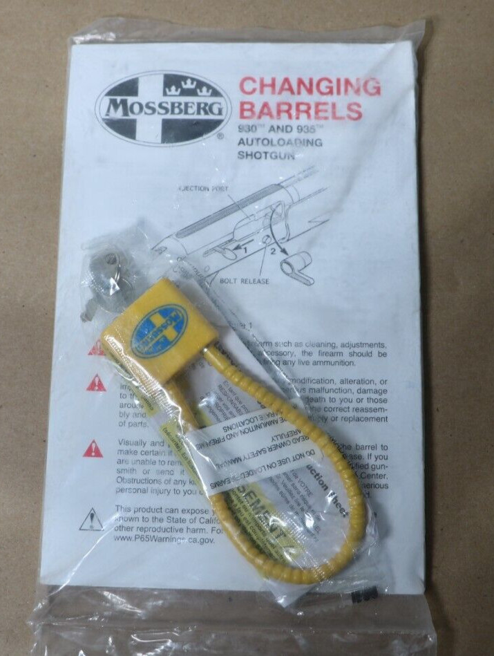 Original Mossberg Owner's Manual Packet & Lock for Models 930 & 935