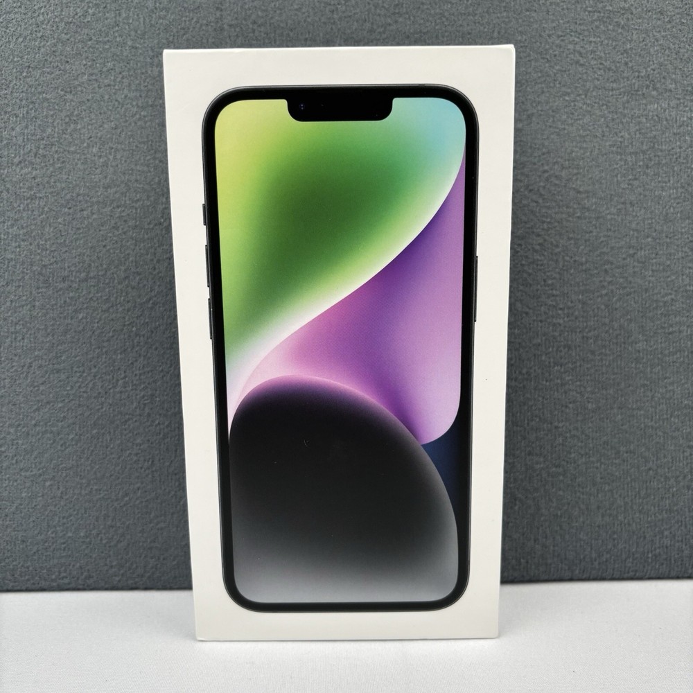 Original Apple iPhone 14 Midnight 128GB EMPTY BOX with USB-C Charging Cable