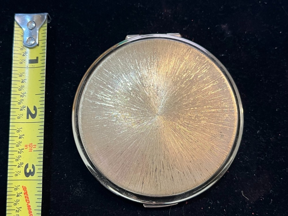 1950's Stratton Gold Tone Star Burst- Folding wCompact/ Mirror