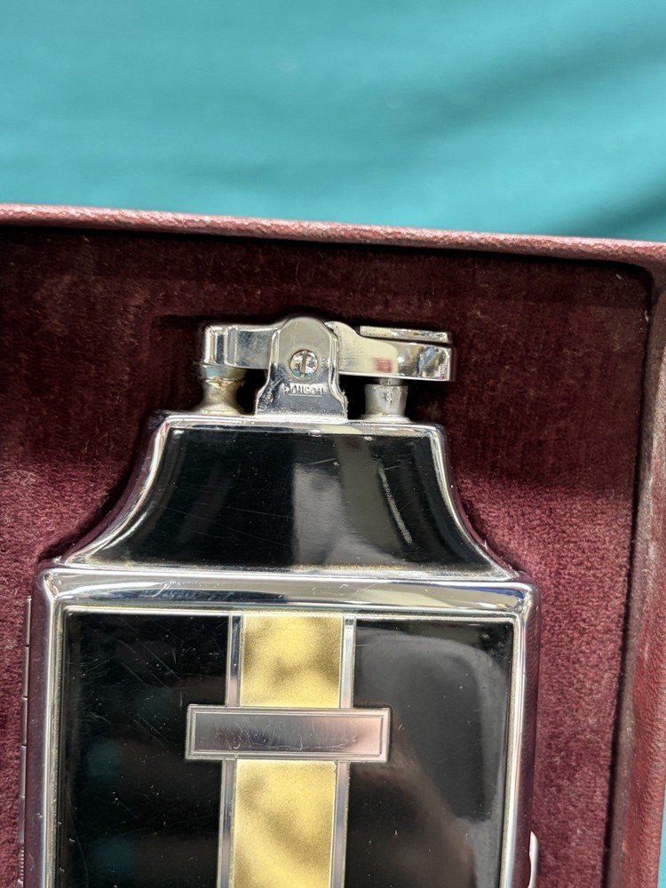 Vintage Art Deco Ronson Mastercase Lighter and Cigarette Case in Original Box