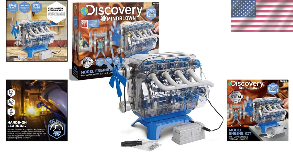 4-Cylinder Combustion Engine Building Kit – Master Mechanical Engineering