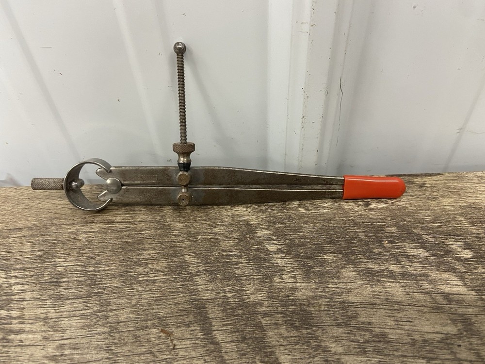 STARRETT No. 83A-6 6" Spring Divider with Flat Legs - Solid Nut - USA