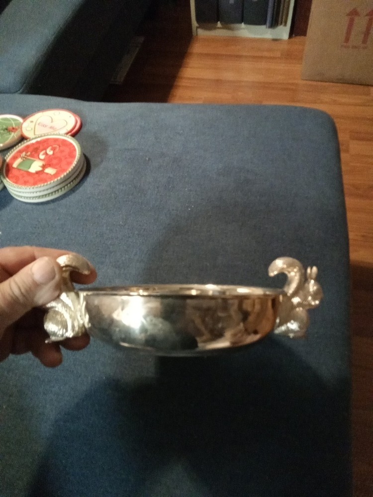 Nutbowl Silverplate About 7in
