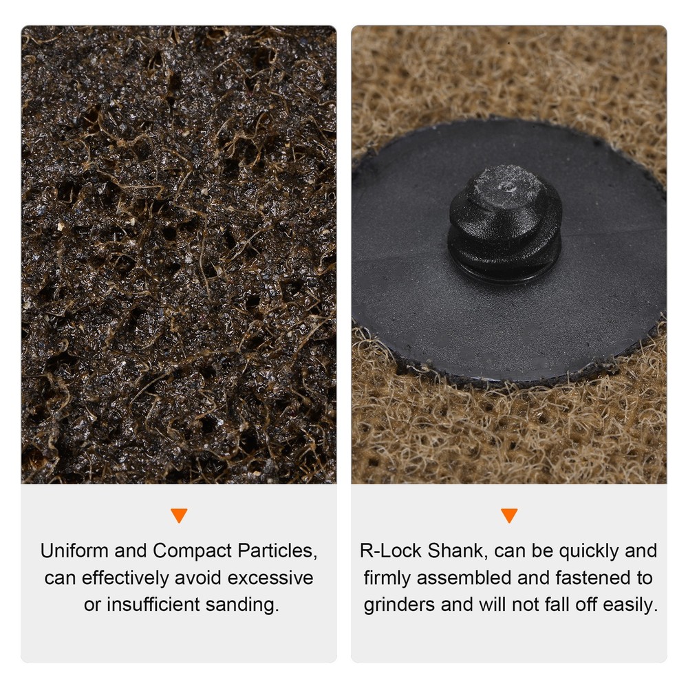 25pcs 2" 80 Grit Quick Change R-Type Sanding Discs Nylon