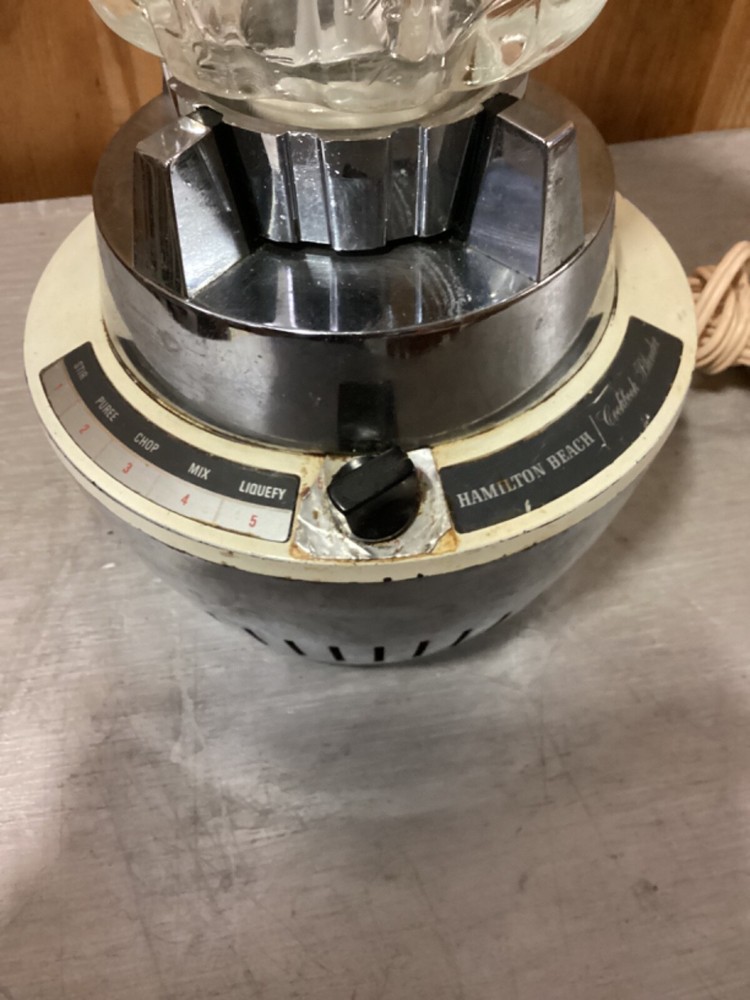 HAMILTON BEACH COOKBOOK BLENDER BASE 5 SPEED MODEL 218 TESTED AND WORKING