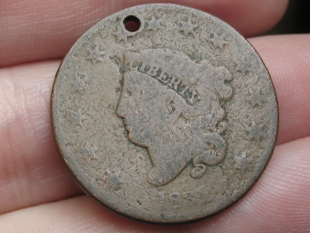 1831 Matron Head Large Cent- Medium Letters, Good Details