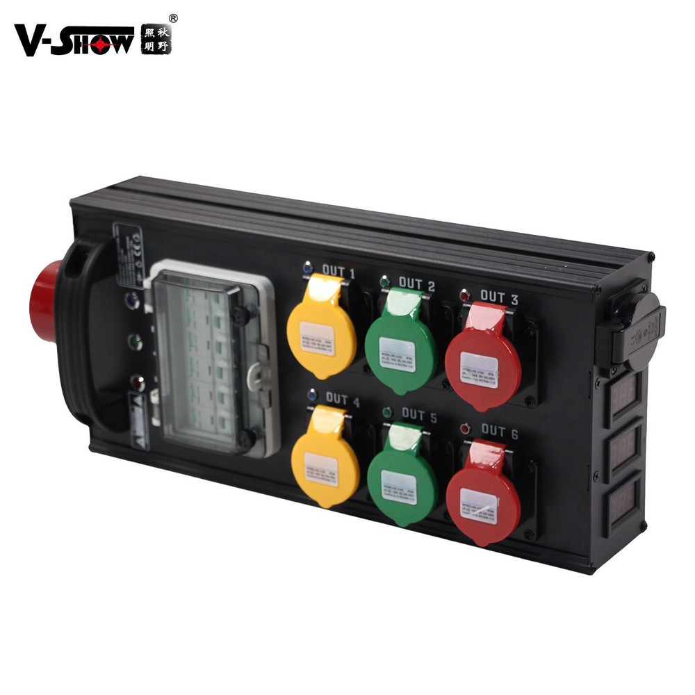 VSHOW 6CH Main input&output 200A power supply stage light equipment distributor