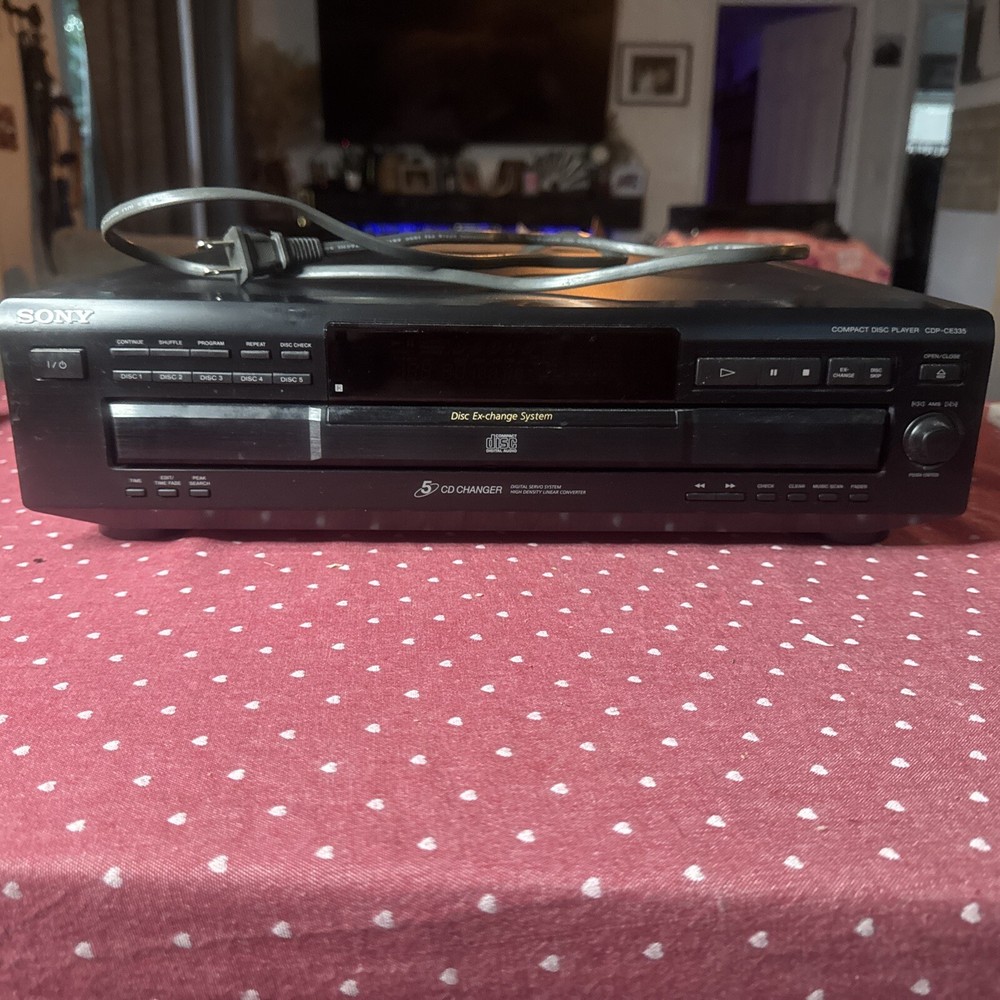 Sony 5 Disc Cd Player CDP-CE335 Tested Works Great.