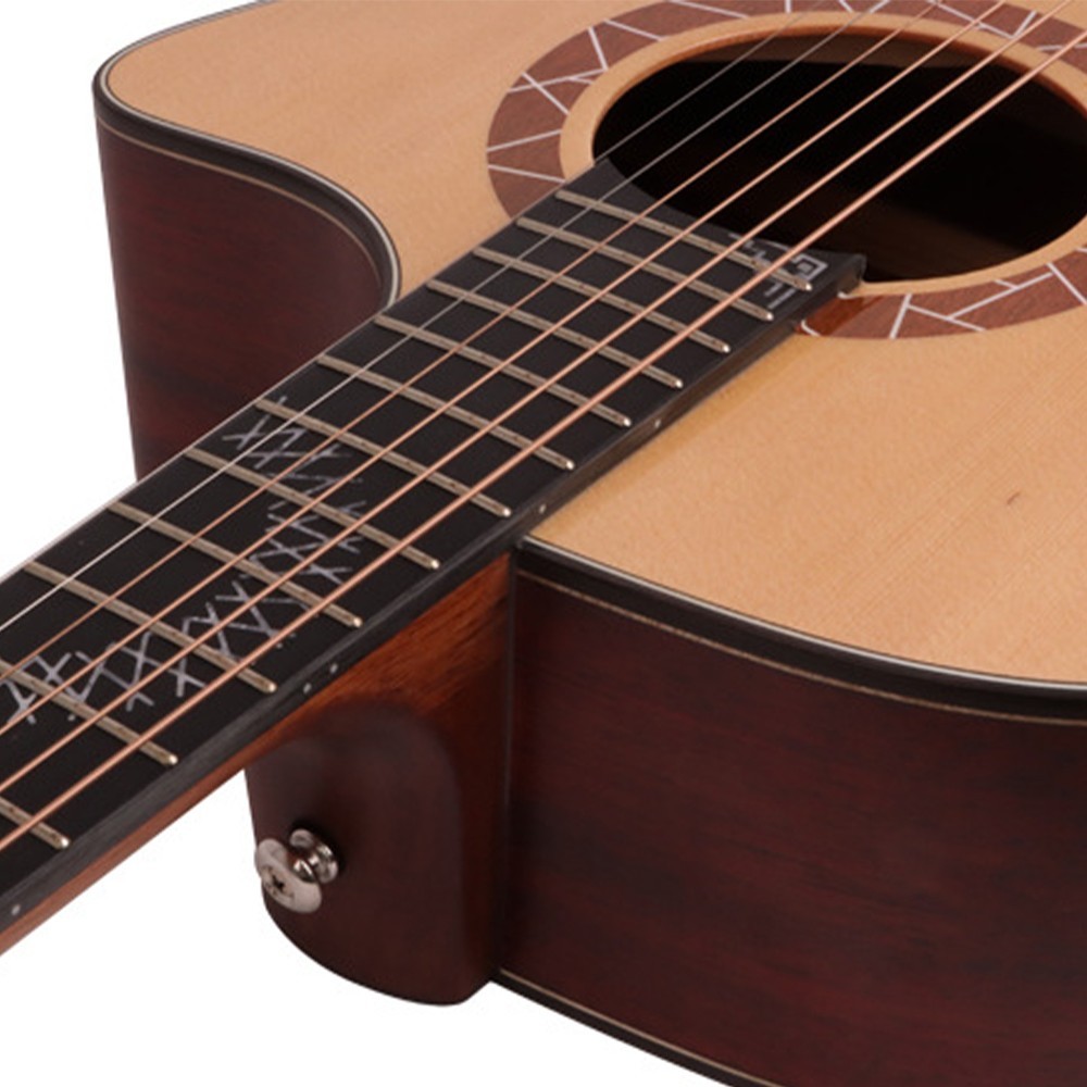 36-inch All-Solid Acoustic Guitar withSolid Spruce Top and Solid Rosewood Back