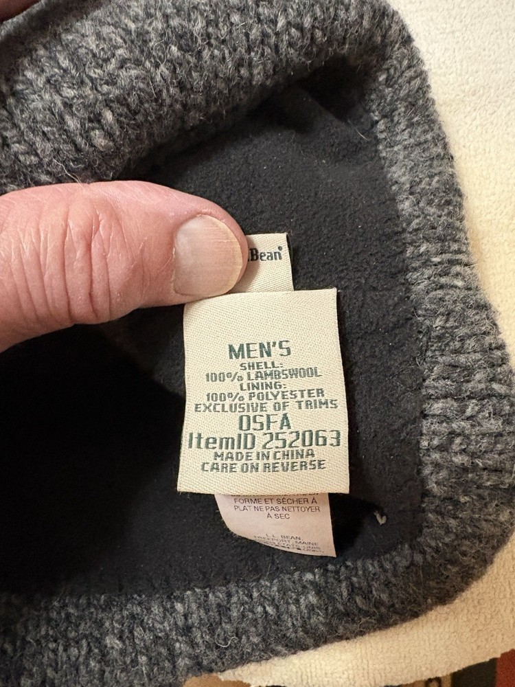 LL Bean Lambswool Toboggan Hat