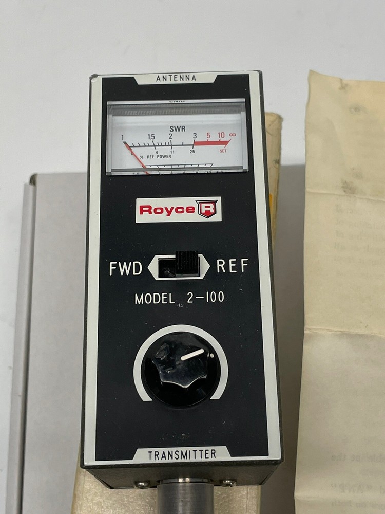 Vtg ROYCE ELECTRONICS MODEL 2-100 FIELD STRENGTH & SWR METER Standing Wave