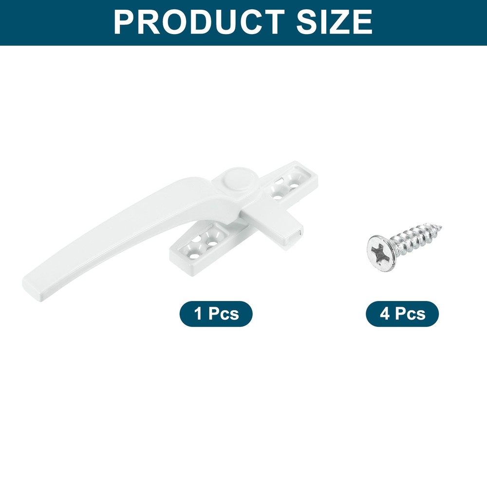 Casement Window Locking Handle Left Hand for Window White