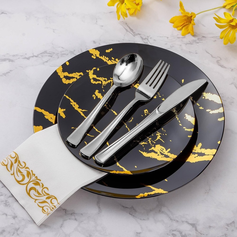 100 Pack Silver Plastic Forks, Heavy Duty Forks Disposable, Silver Plastic Cu...