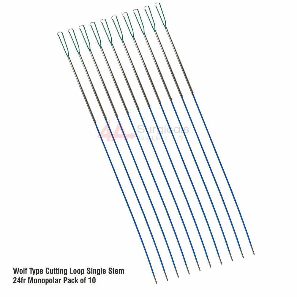 4A WOLF TYPE CUTTING LOOP SINGLE STEM 24Fr MONOPOLAR PACK OF 10