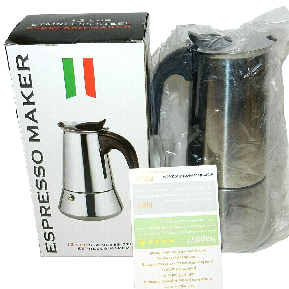 Fcus Espresso Maker  Stainless Steel 12 Cup