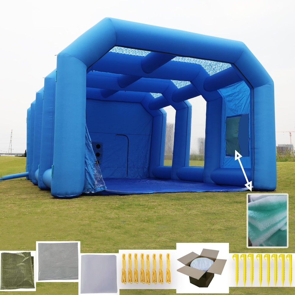 Inflatable Spray Booth Paint Tent Car Paint Capacious Filter System With Blowers