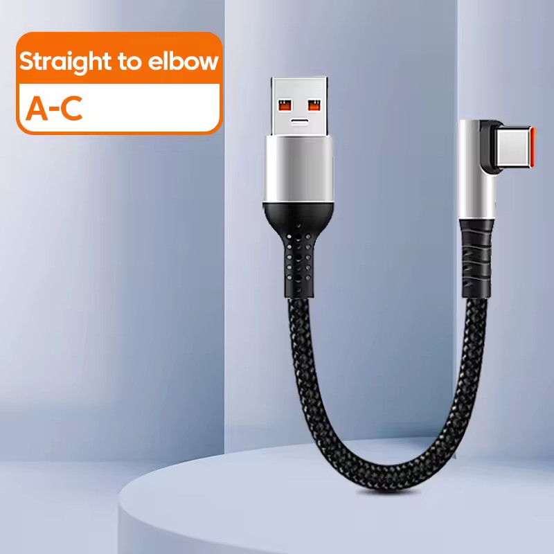 Multiple Device Short USB to Type C Fast Charging Data Transfer Cable for
