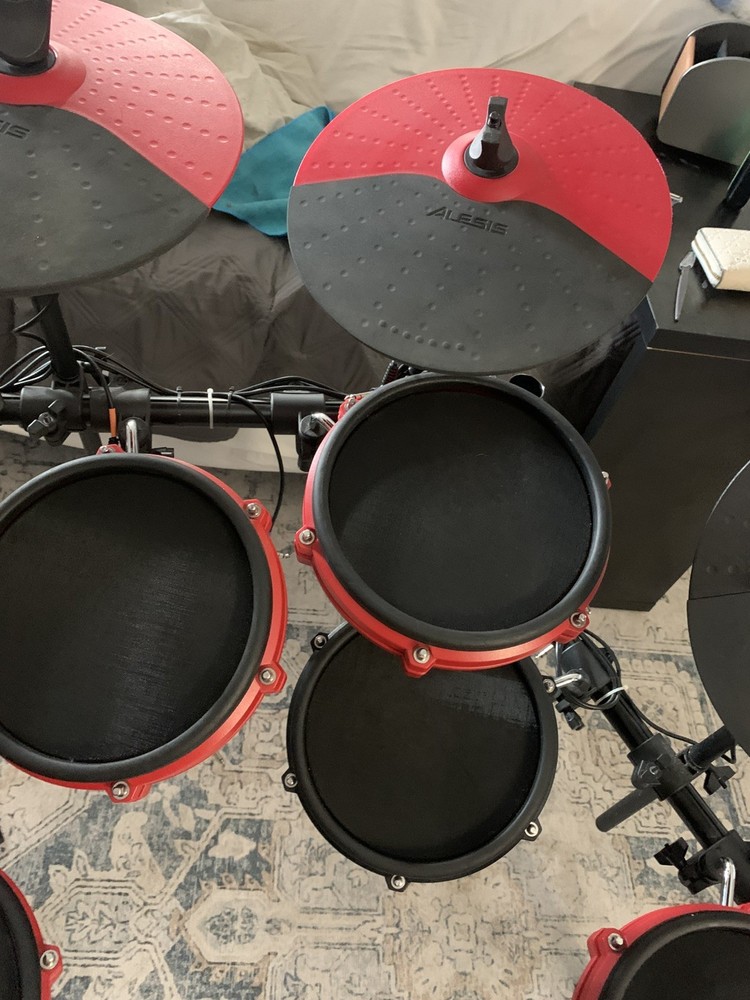 Alesis Nitro Max Expanded Electronic Drum Kit Red