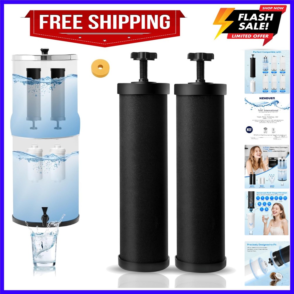 Gravity Water Filter Replacement,for Berkey Black Carbon BB9-2 Purification E...