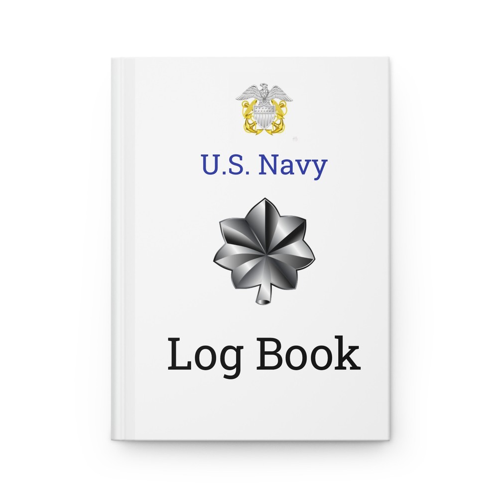 US Navy Officer Commander CDR Log Book Emblem Journal